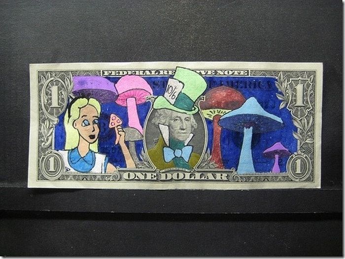 Класні малюнки на грошах (30 фото)