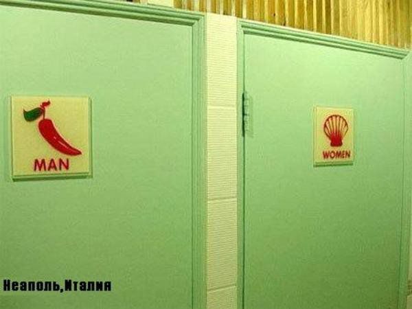 Забавні таблички WC з різних країн світу (49 фото)