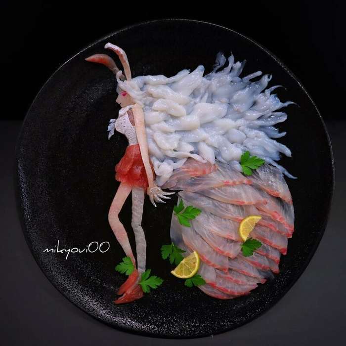 Слишком красиво, чтобы есть: Художник создаёт настоящие произведения искусства из сашими   Интересное