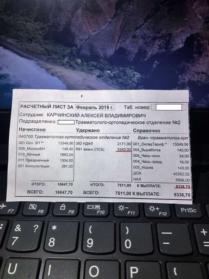 Врач-травматолог из Тольятти показал реальную зарплату медиков   Интересное