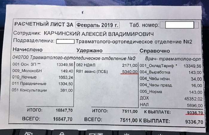 Врач-травматолог из Тольятти показал реальную зарплату медиков   Интересное