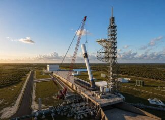 Blue Origin baut die Explosionszone wieder auf